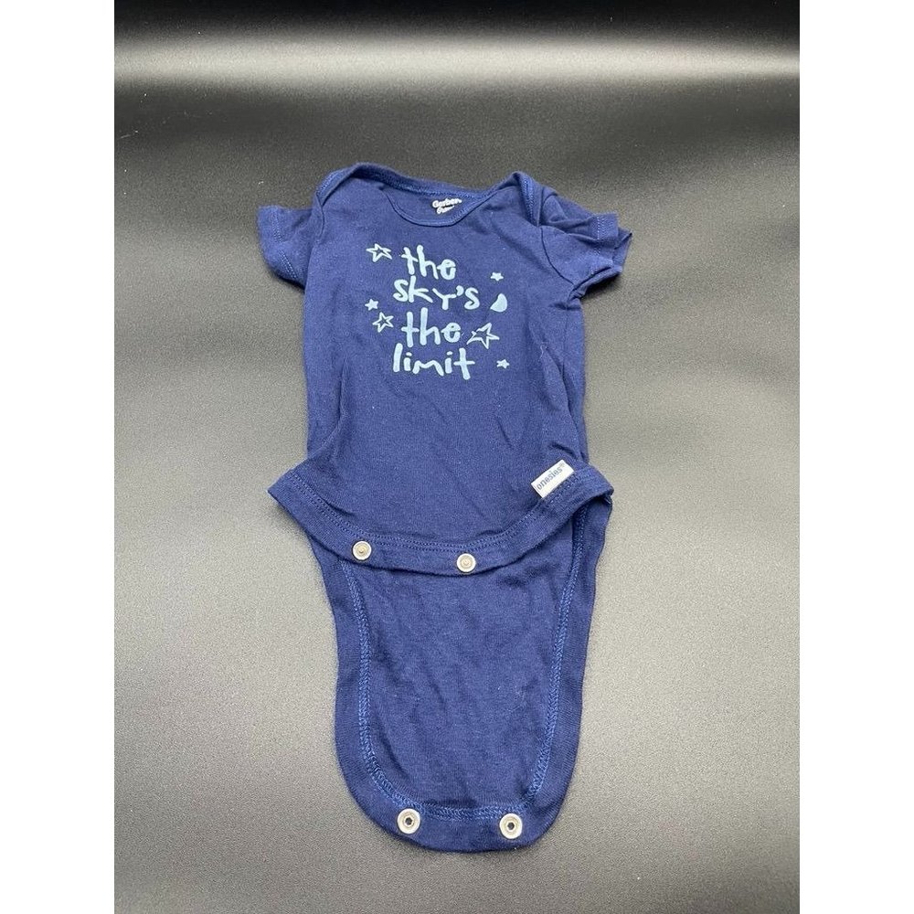 Gerber Organic Cotton Onesie Blue "The Sky is the Limit" Size 0-3 months